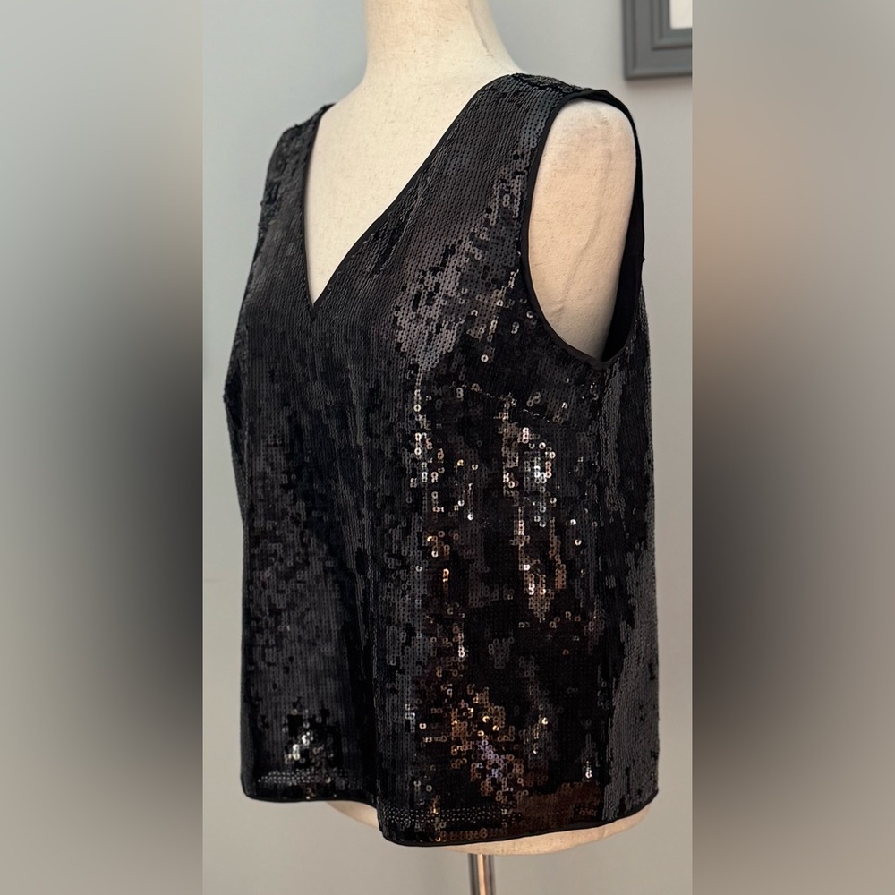 J. Crew Factory Sleeveless Sequin Top - Picture 7 of 8